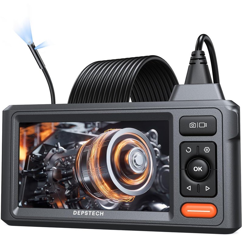 DEPSTECH Dual-Lens Endoscope Camera with Light, 1080P HD Borescope with 5" IPS Screen, 16.5FT Flexible Sewer Plumbing Snake Camera, Cool Gadgets for Men, Women - Image 1